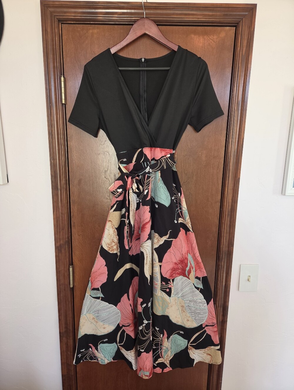Black And Floral Dress